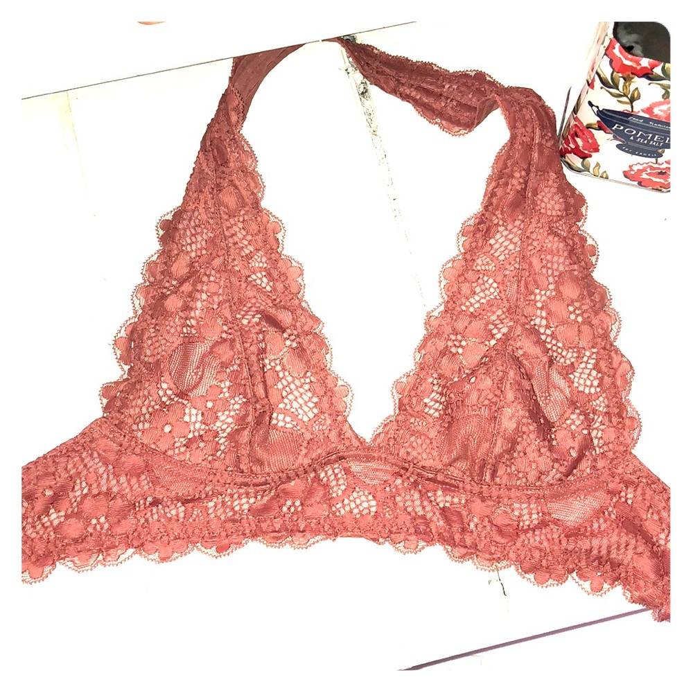 Lace halter bralette